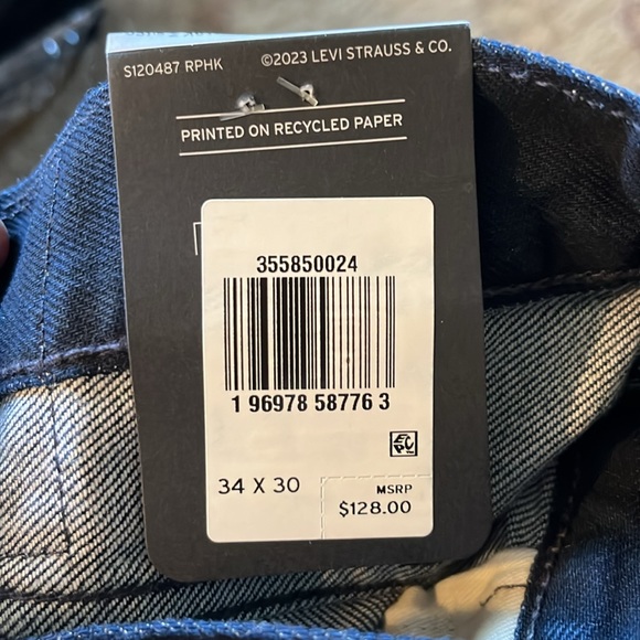 Levi's 1961 Mens Wellthread 551Z Authentic Straight Fit Jeans Raven Lily NWT - Picture 13 of 14